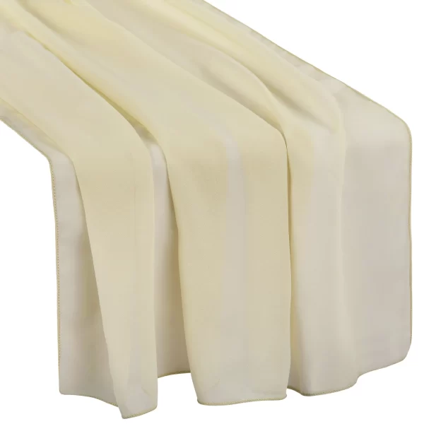 Chiffon Wedding Table Runner 120 Inches Champagne 2048x2048