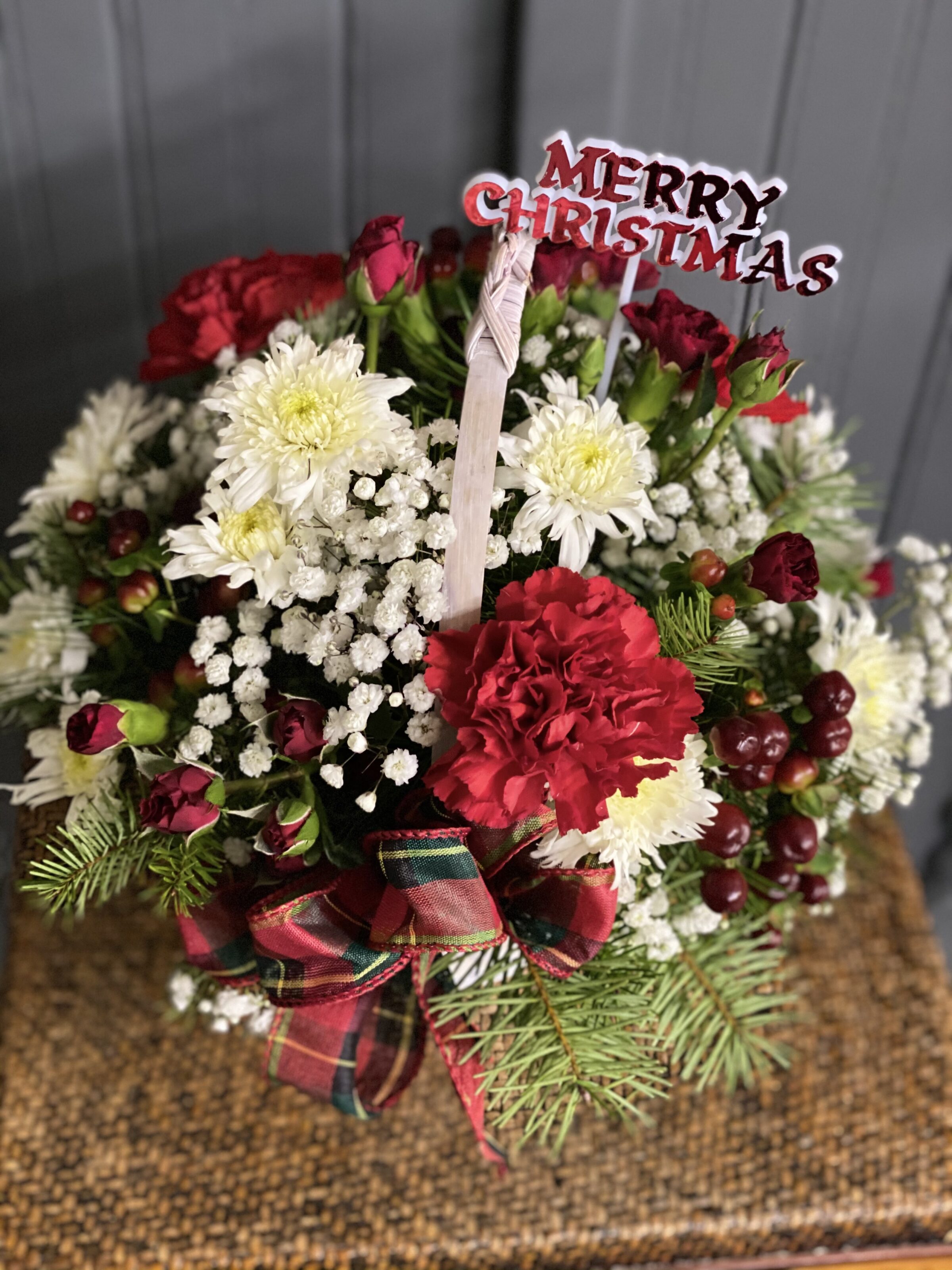 Holiday Party decor and arrangements available at Pocketful of Posies